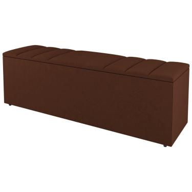 Imagem de Calçadeira Baú Casal Grace 140Cm Suede Terracota