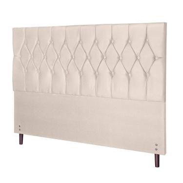 Imagem de Cabeceira Madri Para Cama Box King 195 Cm Suede Bege