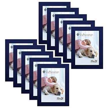 Imagem de Kit 10 Molduras Porta Retrato 15X21 Azul