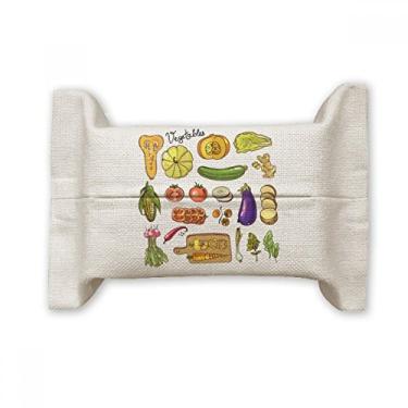 Imagem de Vegetables Berinjela, Abóbora, Gengibre, Capa de Papel para Lenço de Algodão