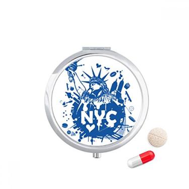 Imagem de Caixa de comprimidos de bolso para remédios da cidade de Nova York USA of Liberty