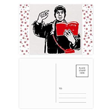 Imagem de Mochila Red Book Hat Study China Red Christmas Christmas Flower Celebration Cartão postal Blessing Mailing Card