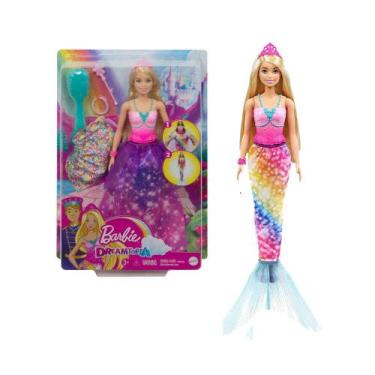 Imagem de Boneca Barbie 2 Em 1: Princesa E Sereia Dreamtopia Mattel