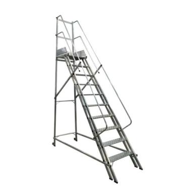 Imagem de Escada Plataforma Em Alumínio Nr12 2,50M 09 Degraus Escaleve