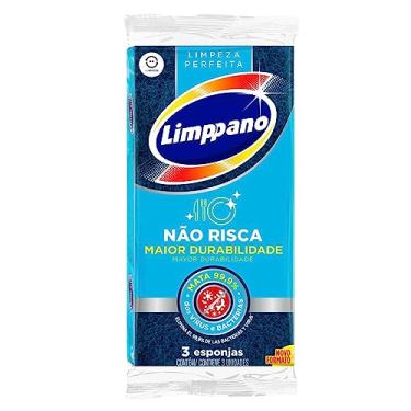 Imagem de Esponja Limppano Antiaderente Não Risca Quantidade:Embalagem com 3