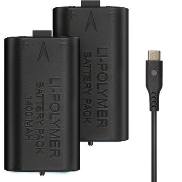 Imagem de Bateria recarregável TwiHill para Xbox Series S/Xbox Series X/Xbox One, bateria 2X1400mAH com cabo de carregamento
