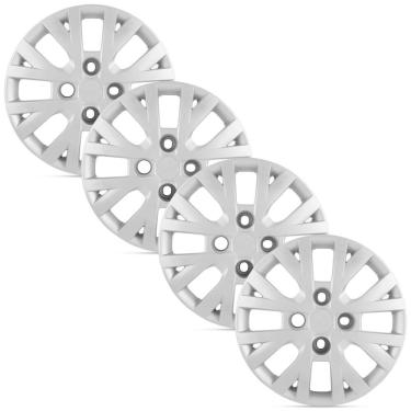 Imagem de Jogo 4 Calota Original Gol G4 Prata Aro 13 Grid