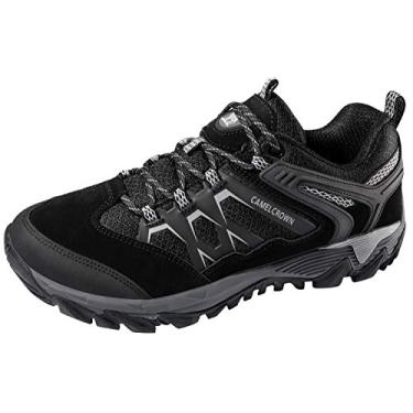 Imagem de Tênis de Caminhada Masculino CAMEL CROWN Respirável Antiderrapante Leve Cano Baixo para Trilha Externa Trekking Walking, Preto, 8.5