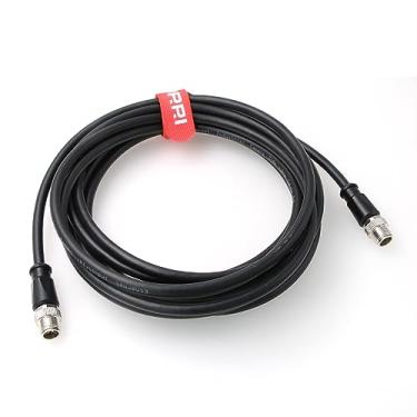 Imagem de DRRI Cabo de extensão CAT 6 blindado macho para M12 codificado por X macho para aplicações de rede industrial ao ar livre