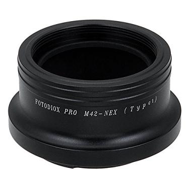 Imagem de Adaptador de montagem de lente Fotodiox Pro, lentes de montagem de parafuso M42 (montagem de rosca de 42 mm x 1) para adaptador de câmera sem espelho Sony E-Mount - para corpos de câmera Sony Alpha E-mount (APS-C e Full Frame, como NEX-5, NEX-7, a7, a7II)