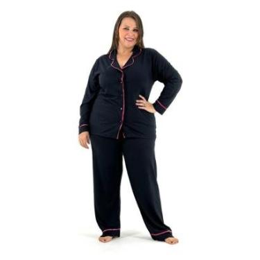 Imagem de Pijama Victory Americano Plus Size Manga Longa com Calça Feminino-Feminino