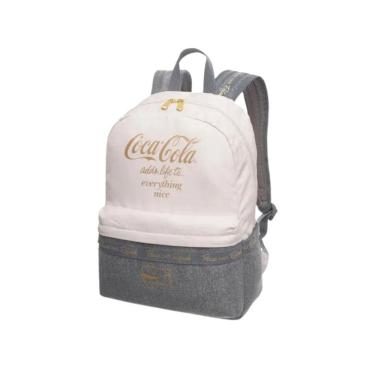 Imagem de Mochila Coca-Cola New Play Cinza Branco