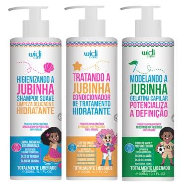 Imagem de Kit Jubinha Widi Care Shampoo + Condicionador + Geleia Modeladora Hipoalergenico Vegano Infantil