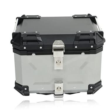 Imagem de Vomeko 55l Caixa Traseira Da Motocicleta Caixa Superior, Tronco De Armazenamento Universal Scooter, Caixa Traseira De Alumínio Da Motocicleta, Caixa De Capacete De Bagagem De Alumínio