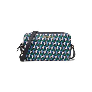 Imagem de Tommy Hilfiger Bolsa tiracolo feminina Melissa II, Tommy azul marinho/verde olímpico/feitiço azul/branco óptico, Small