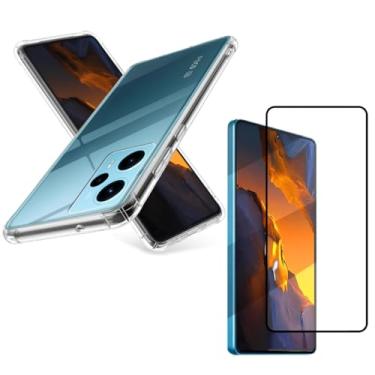 Imagem de Capa Capinha Anti Impacto + Película Premium 9D Cerâmica Para Poco F5 Tela De 6,67 Polegadas - (Bluepink)