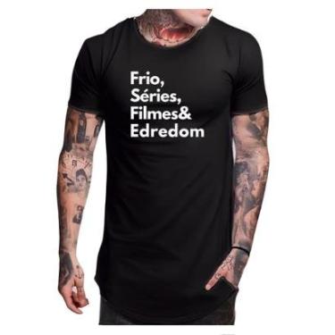 Imagem de Camiseta Longline Frase Frio Séries Filmes-Unissex