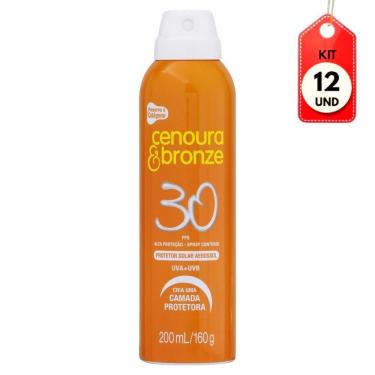 Imagem de Kit C/12 Cenoura &Amp; Bronze Protetor Solar Fps30 Aerosol 200ml