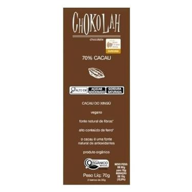Imagem de Chocolate 70% Cacau com Açúcar Demerara Orgânico CHoKolaH 70g