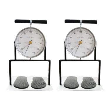 Imagem de Kit 2 Dinamômetro Analógico Circular Faixa 0 A 200Kgf Força Graduação 1Kg Aço Alumínio Dorsal Instrutherm