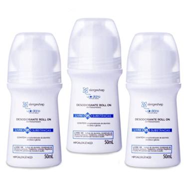 Imagem de Genérico 3 Desodorantes Roll On Hipoalergênicos Antitranspirantes Sem Fragrância