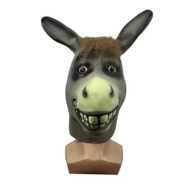 Imagem de Máscara Látex Animal Burro Realista Desenho Animado Pelugem
