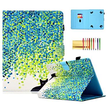 Imagem de Capa para tablet de 7 polegadas, capa Techcircle com suporte para lápis + compartimentos para cartões, capa protetora magnética para tablet Samsung Galaxy de 7 polegadas, Kindle Fire 7, RCA Voyager
