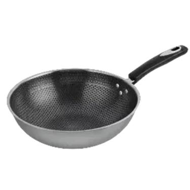 Imagem de Frigideira de 32 cm, frigideira de aço inoxidável antiaderente, frigideiras de chef, frigideira wok para fogões de cerâmica de indução elétrica a gás, 32 cm sem tampa