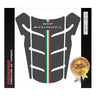 Imagem de Protetor De Tanque Tankpad Moto Xdiavel Ducati Corse Fibra - Resitank