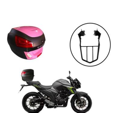 Imagem de Baú Bauleto 29 Litros Awa Pross + Bagageiro Fz25 18 - 23, Rosa