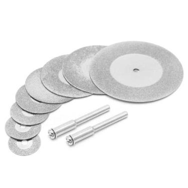 Imagem de Kit Jogo 10 Mini Discos Corte Diamantado Micro Retifica - BBACOMERCIO