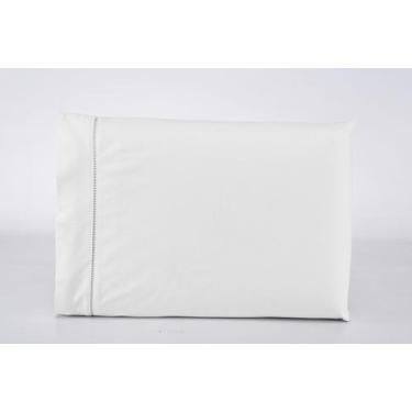 Imagem de Kit 2 fronhas avulsas 100% algodão 400 fios branca - Paulo cesar