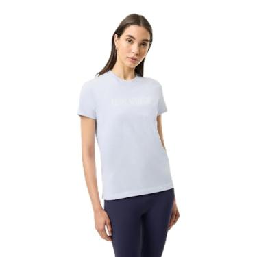 Imagem de Lacoste Camiseta feminina de jérsei, Phoenix azul/branco, 42