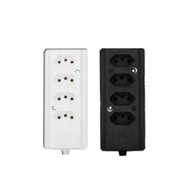 Imagem de Tomada Barra Quadrupla 2 polos + T BIAMPER Branca Interneed