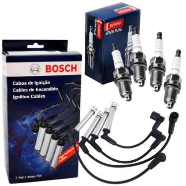 Imagem de Kit Cabo Bosch + Vela Denso Fiat Palio 1.0 1.3 8V 2000 a 2005 - Bosch/