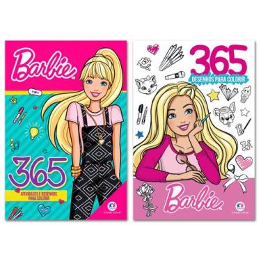 Imagem de Kit 365 Atividades e Desenhos Para Colorir - 2 Livros Barbie
