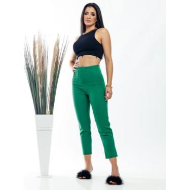 Imagem de WWZ FASHION Calça Alfaiataria Feminina Cintura Alta LANÇAMENTO Moda ZR