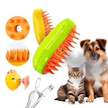 Imagem de Escova A Vapor 3 Em 1 Elétrica Spray Gatos Cães Tira Pelos  - MYNOW, V