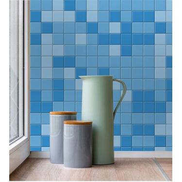 Imagem de Adesivo De Parede Azulejo Pastilha Azul - Papel e Parede