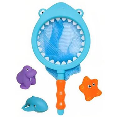 Imagem de Brinquedo de Banho Pecaria Tubarão + 3 Bichinhos 09681 - Buba