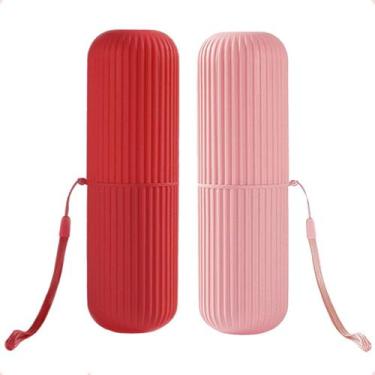 Imagem de Porta Escova De Dente Estojo Multiuso Para Viagem 2 Unidades - Ladiv, 