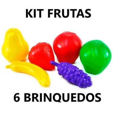 Imagem de Kit Brinquedo Cozinha Infantil Frutas Feirinha Faz de Conta - Toymaste