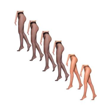 Imagem de Kit com 6 Meias Calças Fio 15 Essencial Loba 5770-002 - LUPO, P