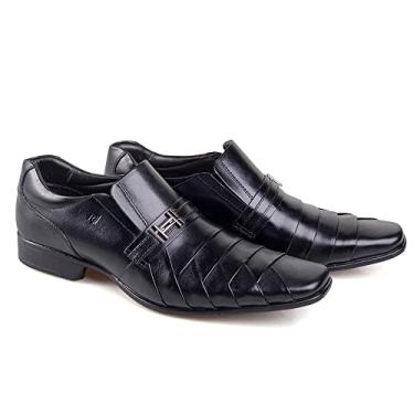 Imagem de Sapato Las Vegas Social Couro Rafarillo Macio Confortavel Preto 37