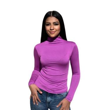 Imagem de Segunda pele básica veste bem o ano todo camisa gola alta linda - COWG
