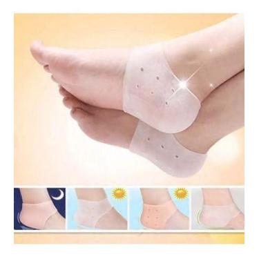Imagem de 2 Pares De Meias Silicone Proteção Calcanhar Tam. Único - Não Informad
