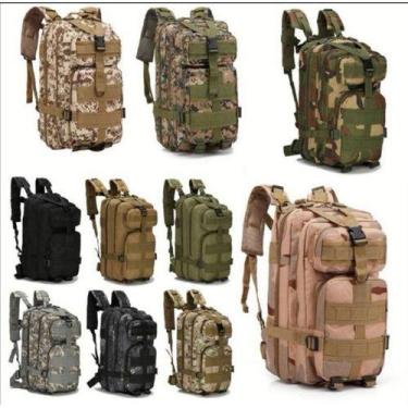 Imagem de Mochila 30l Tatica Reforçada Militar Camuflada  - Unistar, Preto