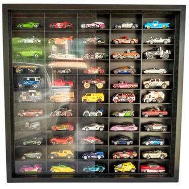 Imagem de Expositor 55 Nichos - Escala 1:64 carrinhos Preto - cod 13006 - MAG AR