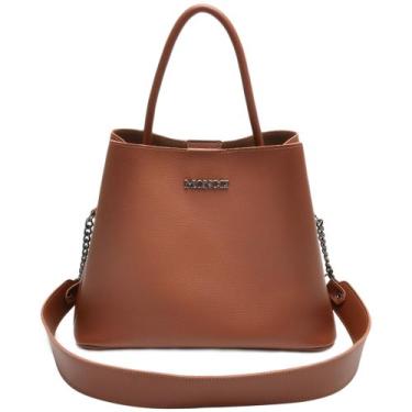 Imagem de Bolsa feminina saco tiracolo com corrente Moncci - Moncci , Marrom