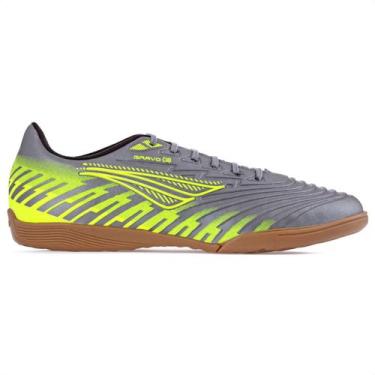 Imagem de Chuteira Penalty Futsal Bravo Y-3 Chumbo e Amarelo - Masculino, 40, Ci